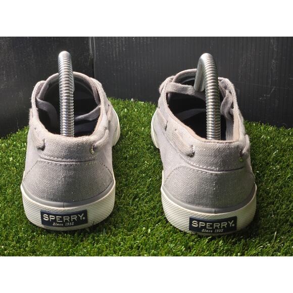 Sperry Womens Pier Boat Sparkle Canvas Slip On Sneakers Casual - Grey - Size 6.5 - Picture 6 of 9